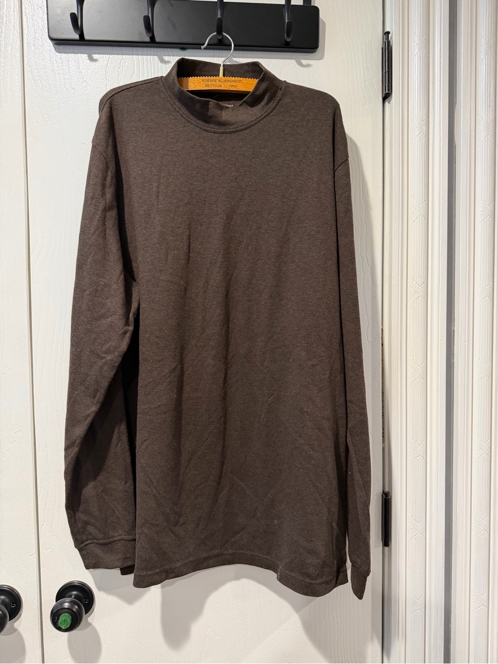 croft & barrow Brown Long Sleeve Crewneck Shirt